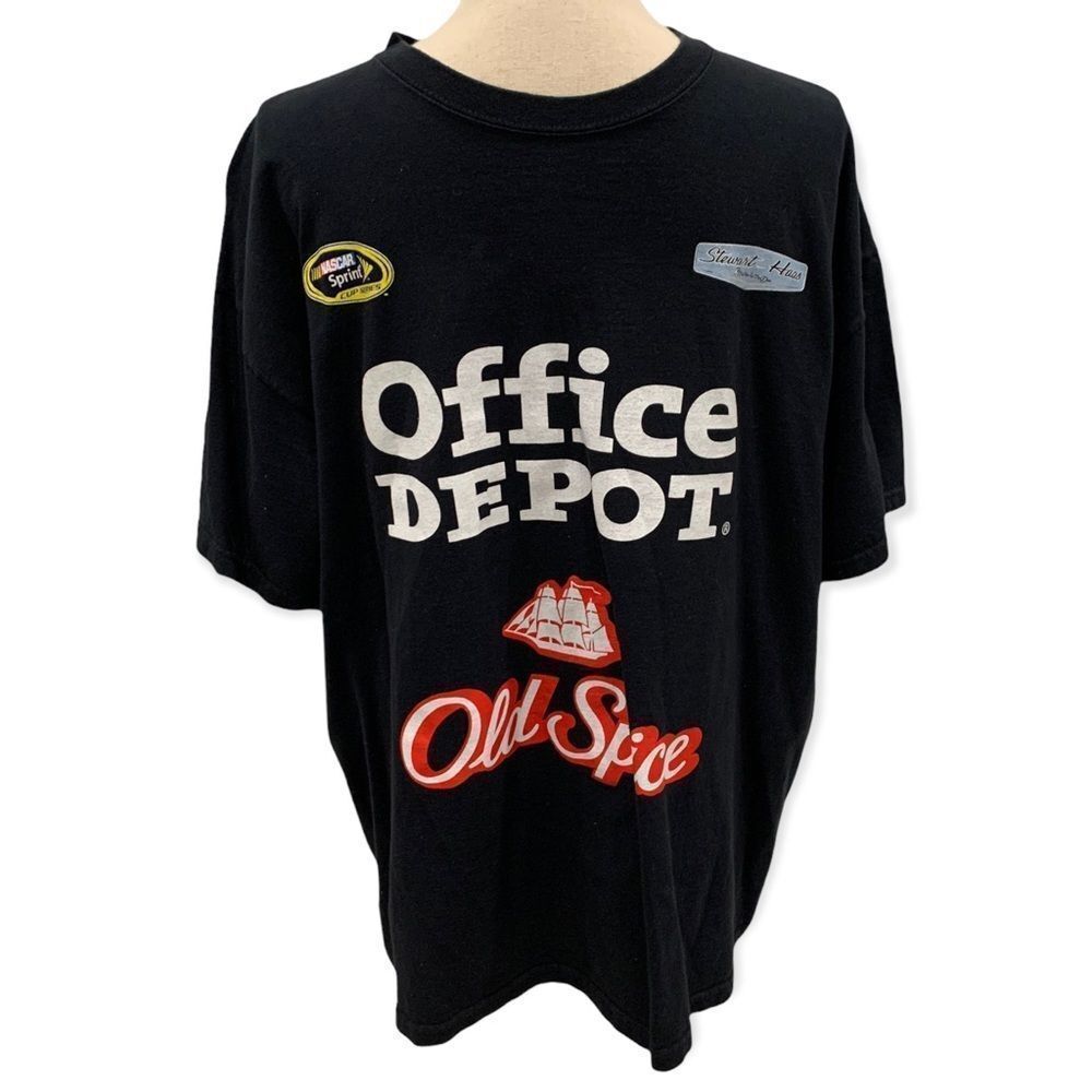 Tony stewart office depot old spice short sleeve shirt nascar size 2XL